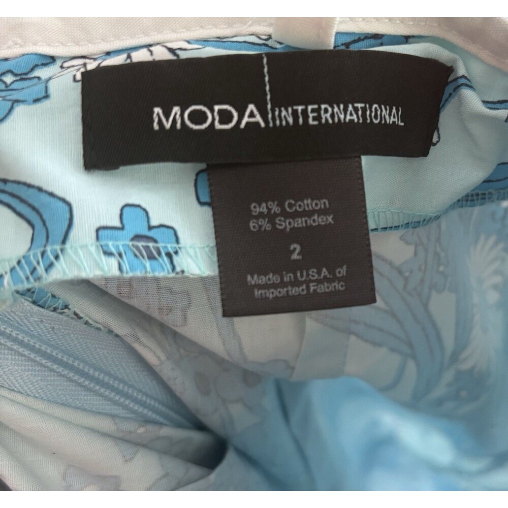 Moda International Mini Dress Size 2 Blue Strappy Floral Beach Victoria Secret - Picture 3 of 7